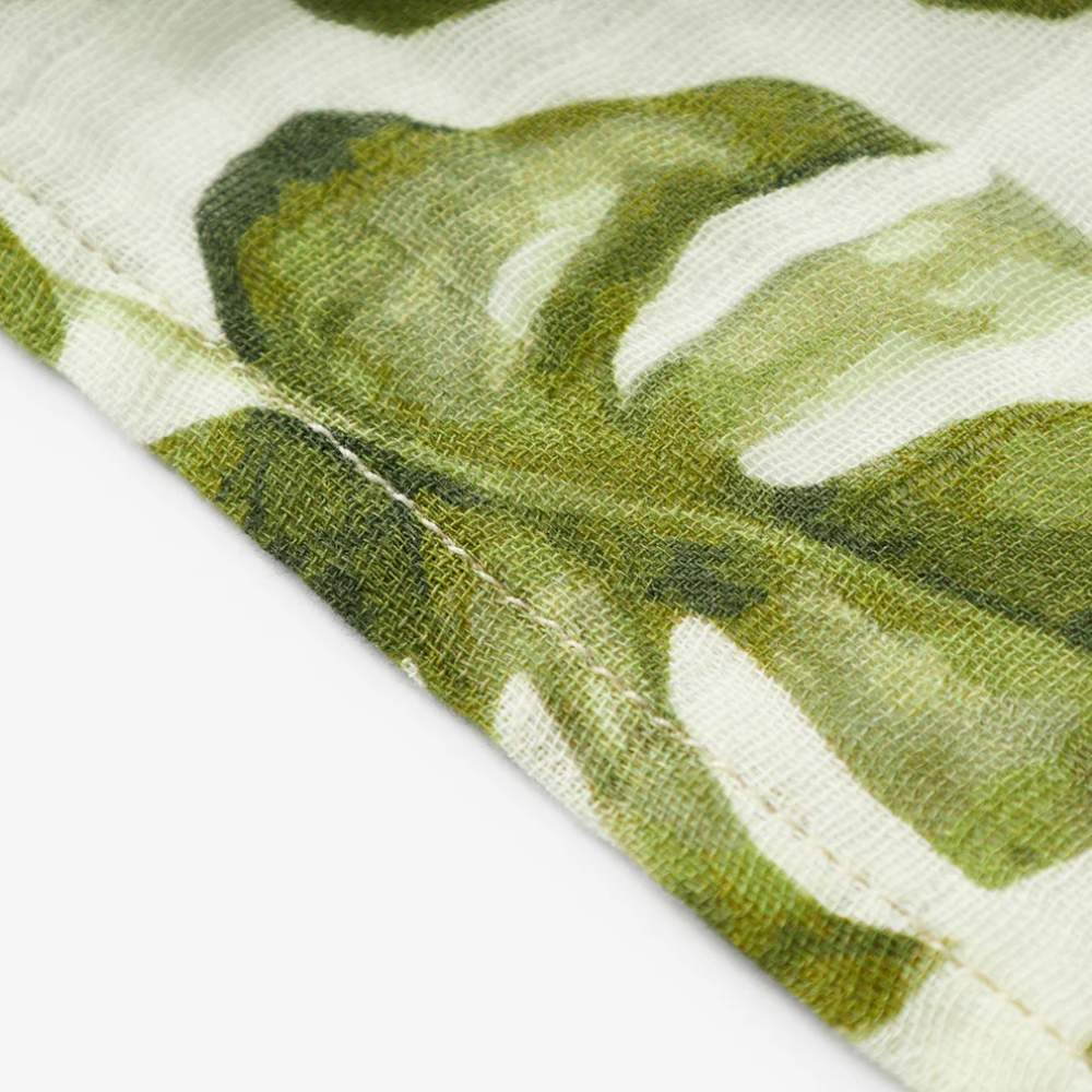 Island Leaf Organic Cotton Swaddle Blanket by Milkbarn