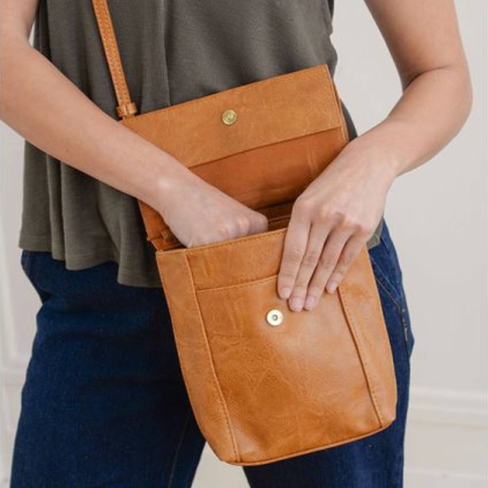 Joy Susan Pecan Jensy Crossbody Bag