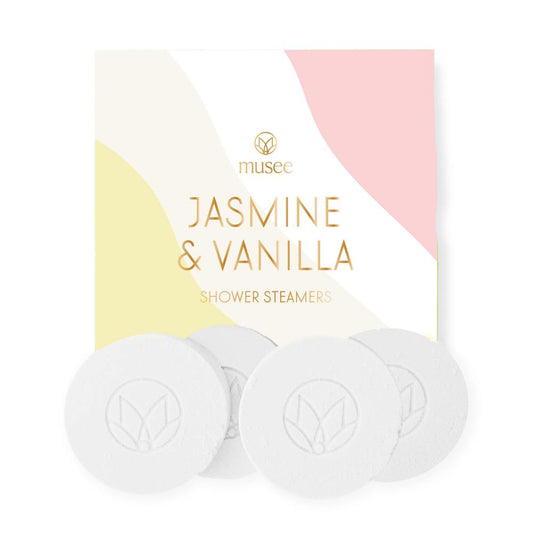 Jasmine and Vanilla Shower Steamers 4pc Set by Musee