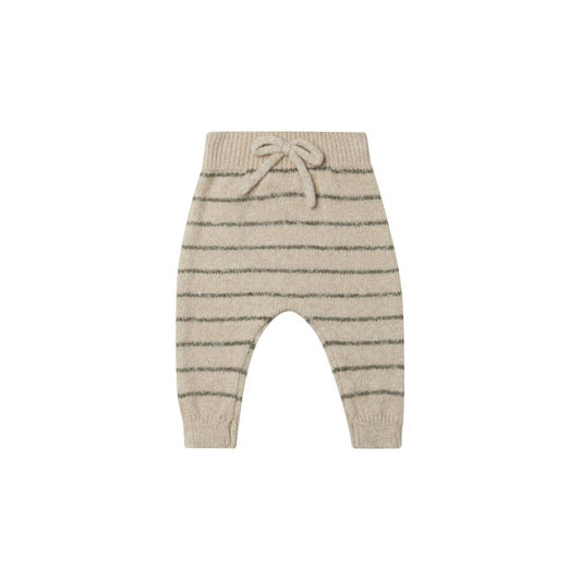 Knit Pant in Basil Stripe by Quincy Mae