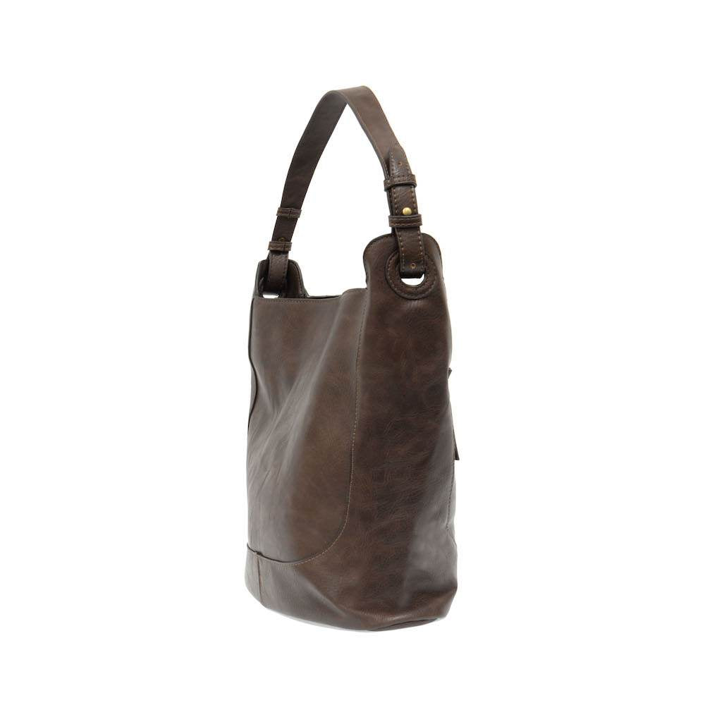 Joy Susan Dark Oak Brielle Small Bucket Bag