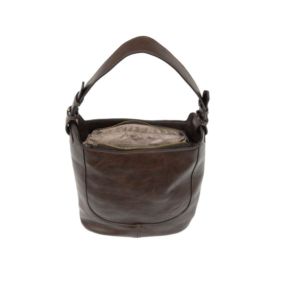 Joy Susan Dark Oak Brielle Small Bucket Bag