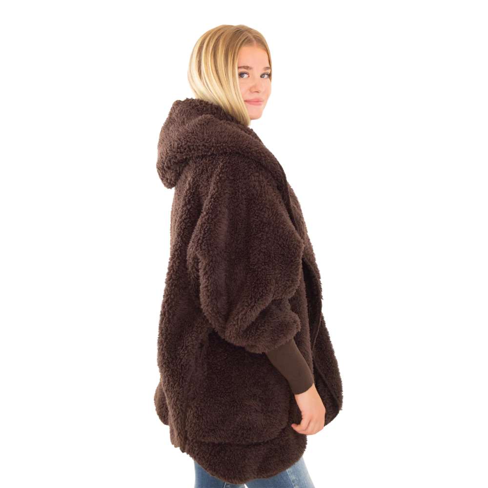 Sherpa Wrap in Chocolate Brown by Nordic Beach