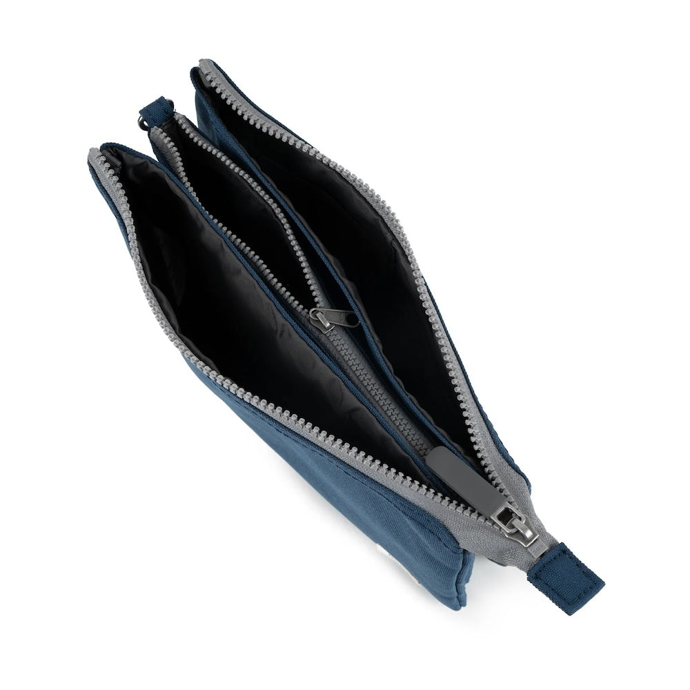 Inside view of ORI Carnaby bag in Deep Blue