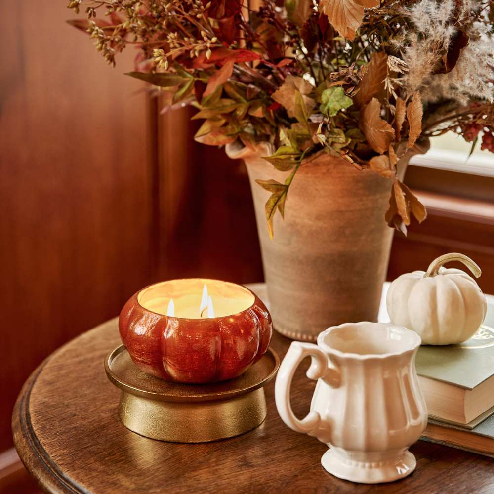 Pumpkin Laurel Statement Large Candle by Thymes