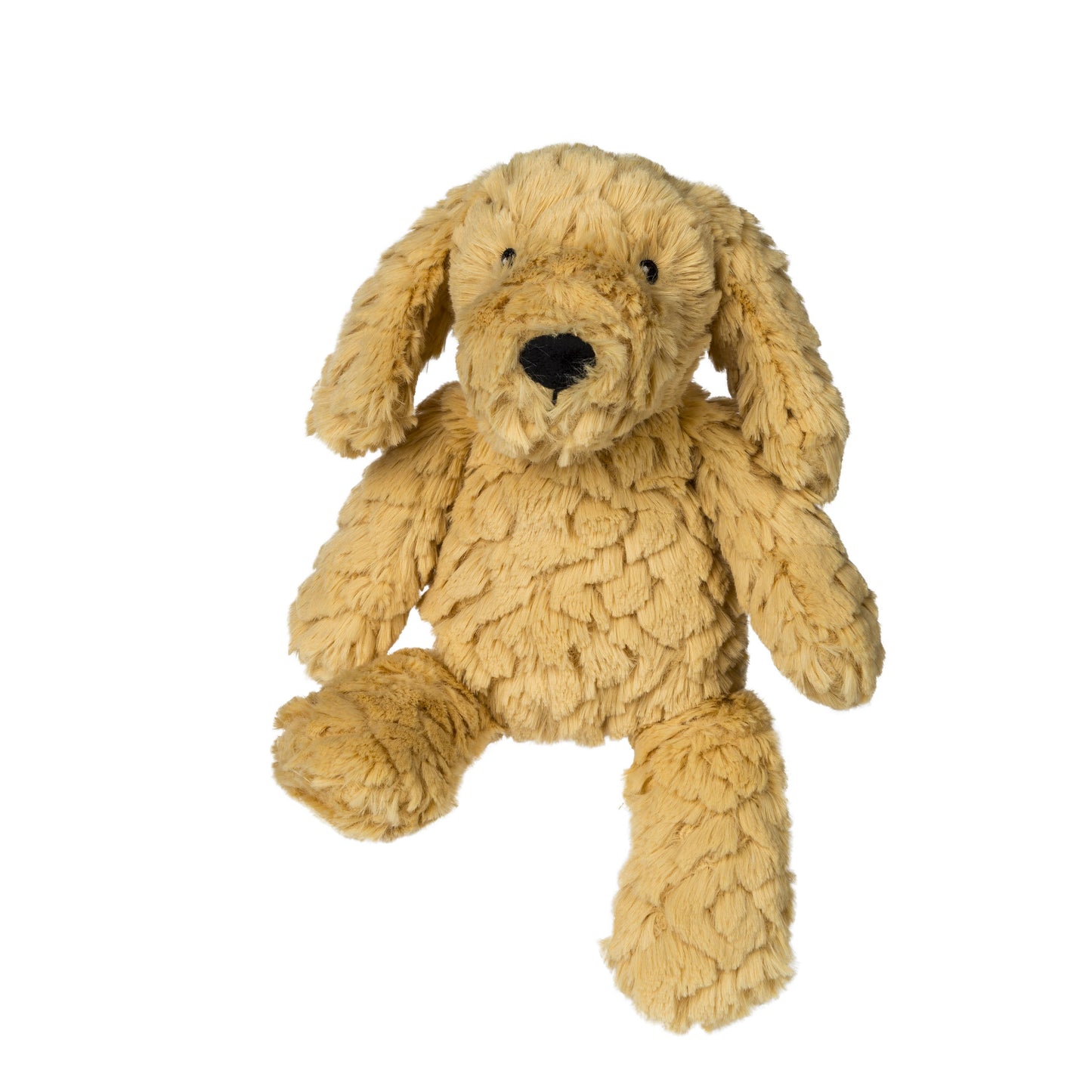 Plush dog toy on a white background