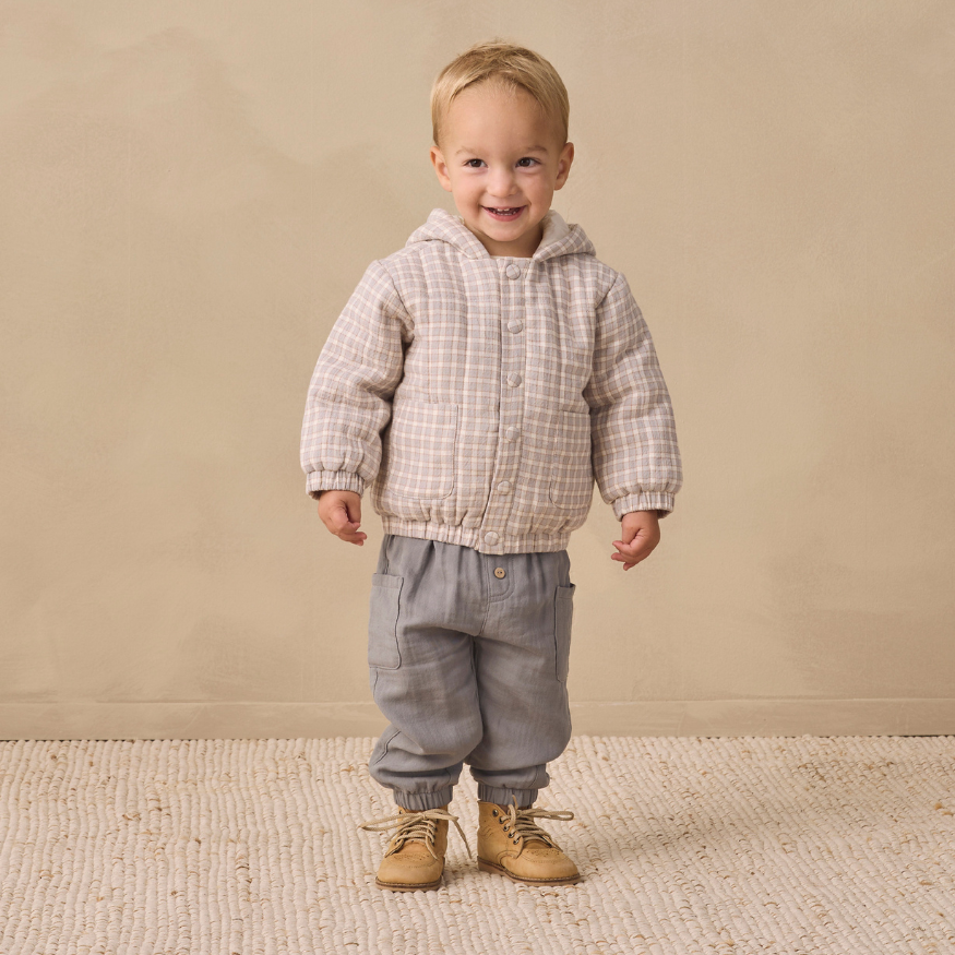 Slate Baby Overall by Quincy Mae