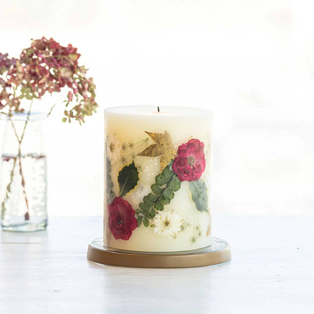 Winterberry Frost Small Round Botanical Candle by Rosy Rings