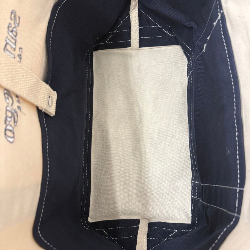 ShoreBags Classic Medium Canvas San Diego Tote Navy/Cream