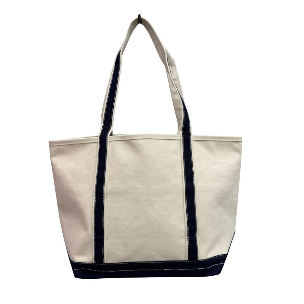 ShoreBags Classic Medium Canvas San Diego Tote Navy/Cream