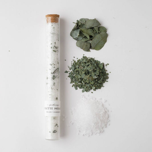 Nectar Republic Sea Salt and Eucalyptus bath soak tube, single-bath Restoring blend