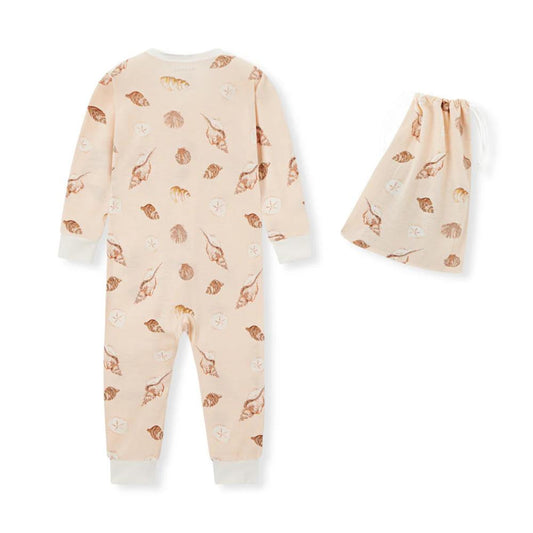 Seashells Bamboo Zipper PJ's by Milkbarn