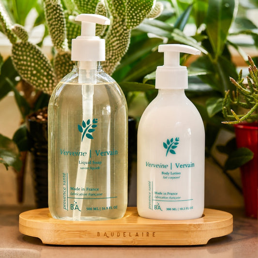 Baudelaire Vervain Soap and Lotion Set with Caddy