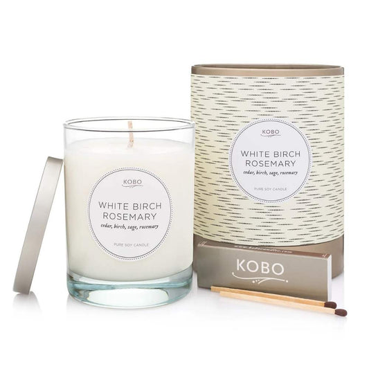 White Birch Rosemary Coterie Candle by Kobo