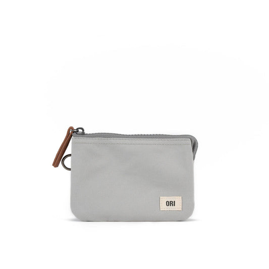 ORI London Mist Carnaby wallet in recycled canvas with card slots and zip coin pocket