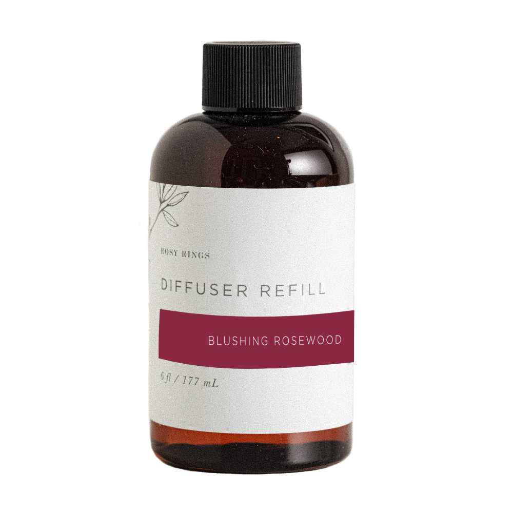 Blushing Rosewood Reed Diffuser Oil Refill by Rosy Rings