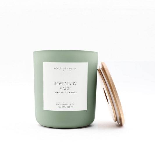 Rosemary Sage Luxury Soy Candle by Roam Homegrown