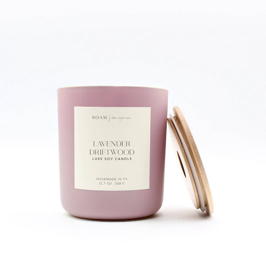 Lavender Driftwood Luxury Soy Candle by Roam Homegrown