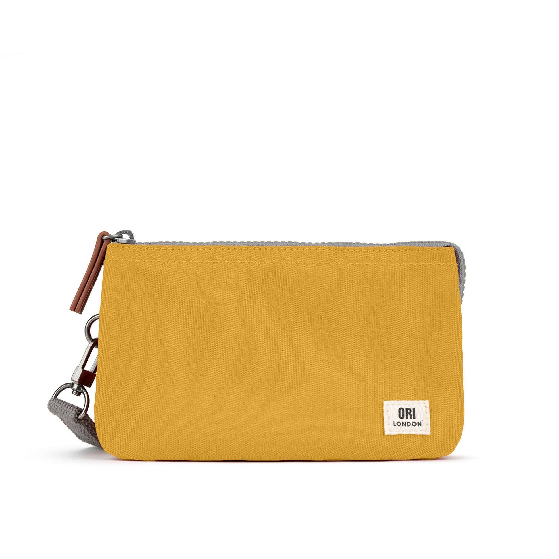 ORI London Flax Carnaby wallet in recycled canvas with card slots and zip coin pocket