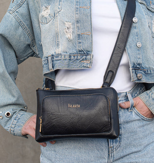 Liz Soto Handbags Jenni 3320 Crossbody in Black