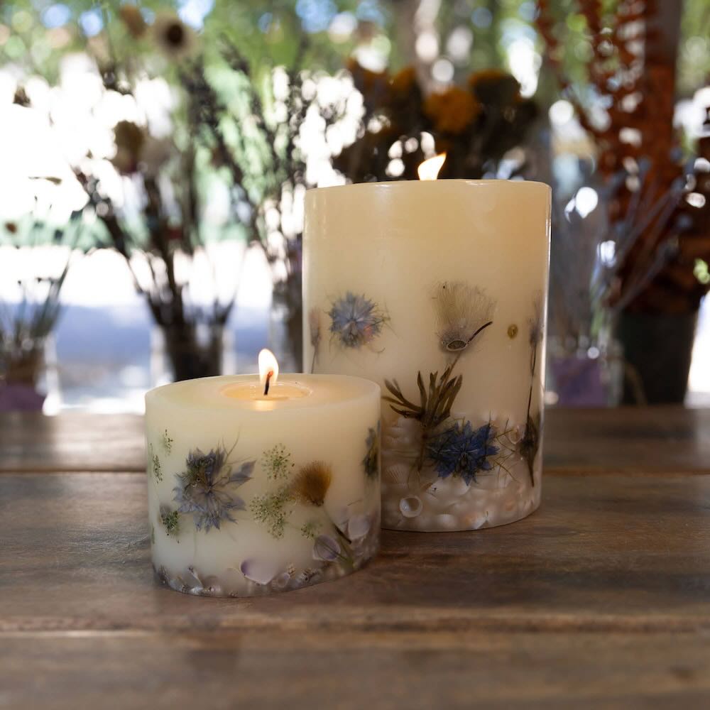 Coastal Vanilla Small Oval Botanical Candle by Rosy Rings