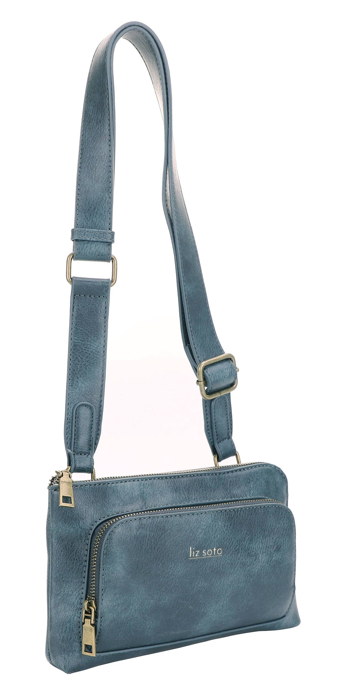 Liz Soto Handbags Jenni 3320 Crossbody in Dark Denim