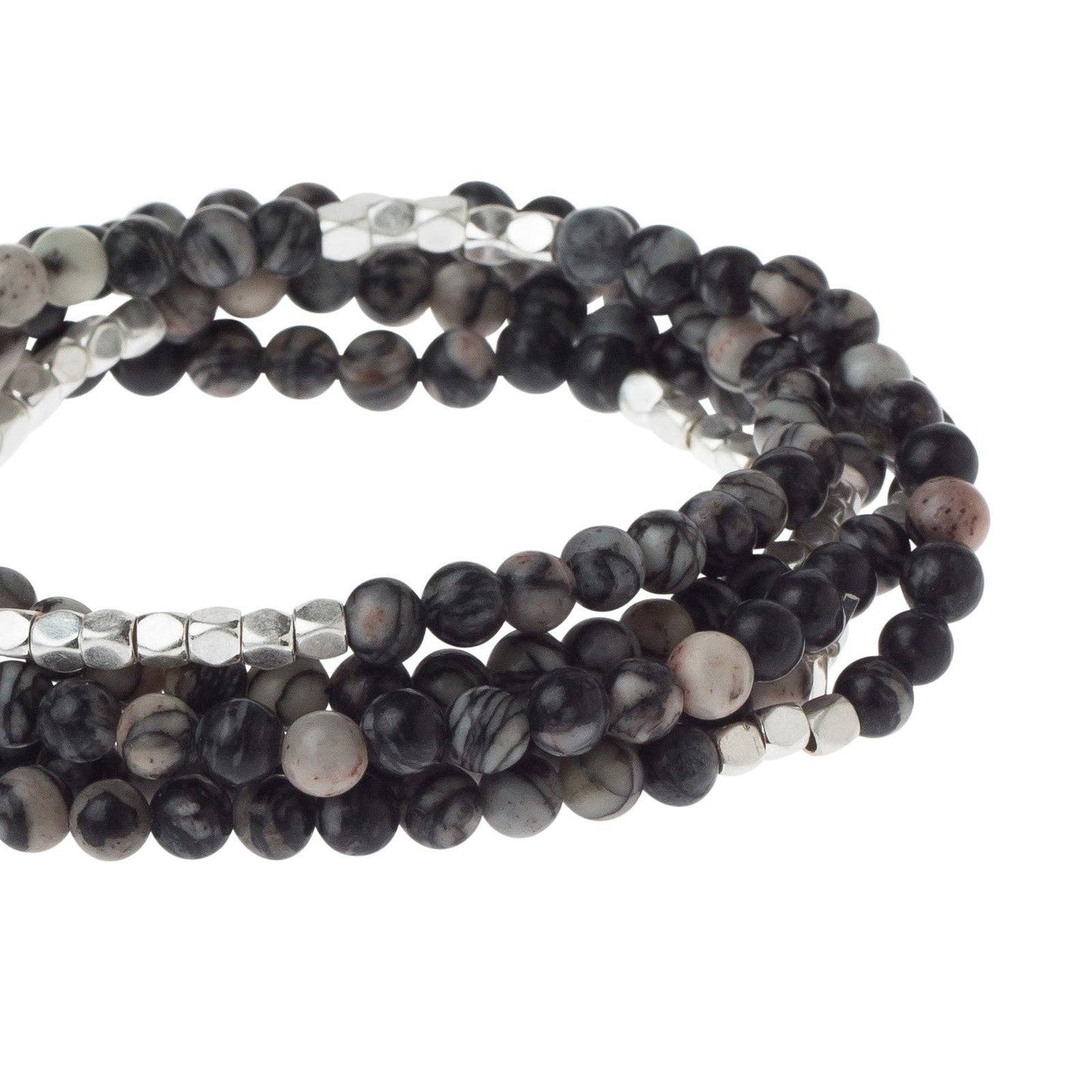 Scout Curated Wears - Stone Wrap: Black Network Agate - Stone of Inner Stability
