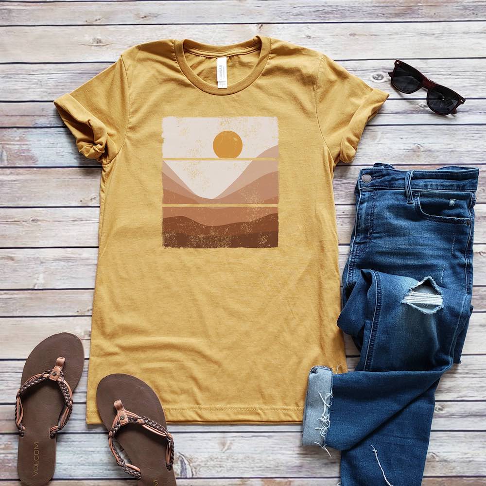 Desert Yellow T-Shirt by Loopty Loo Designs, Small by GRACEiousliving