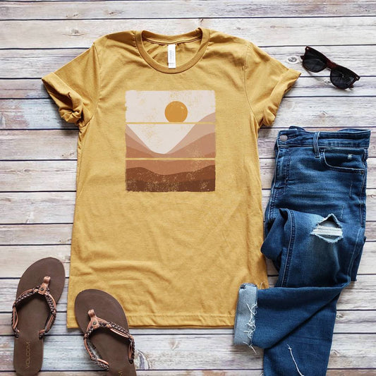 Desert Yellow T-shirt by Loopty Loo Designs