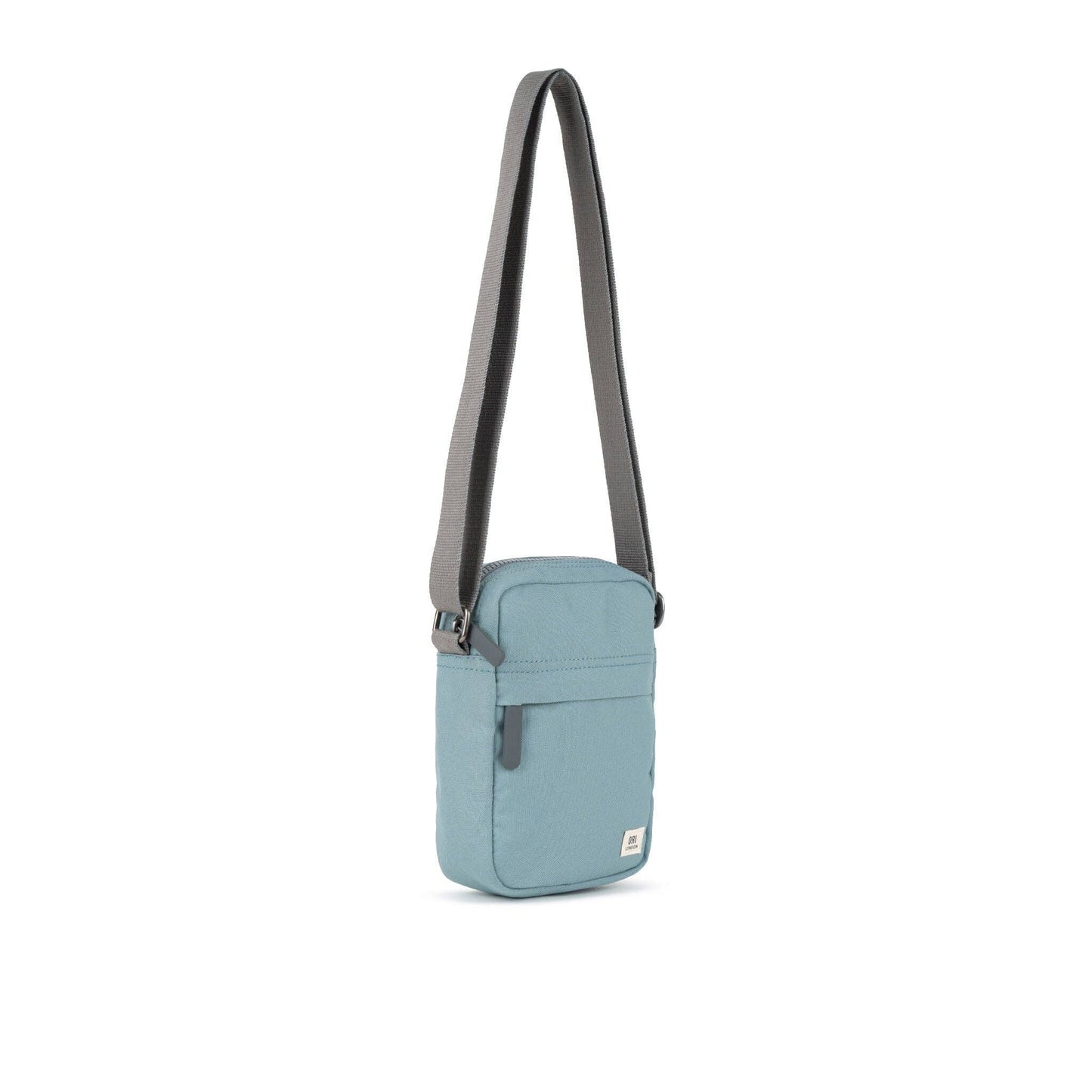 ORI London London Fog Bond crossbody in recycled canvas with outer zip pocket and adjustable strap