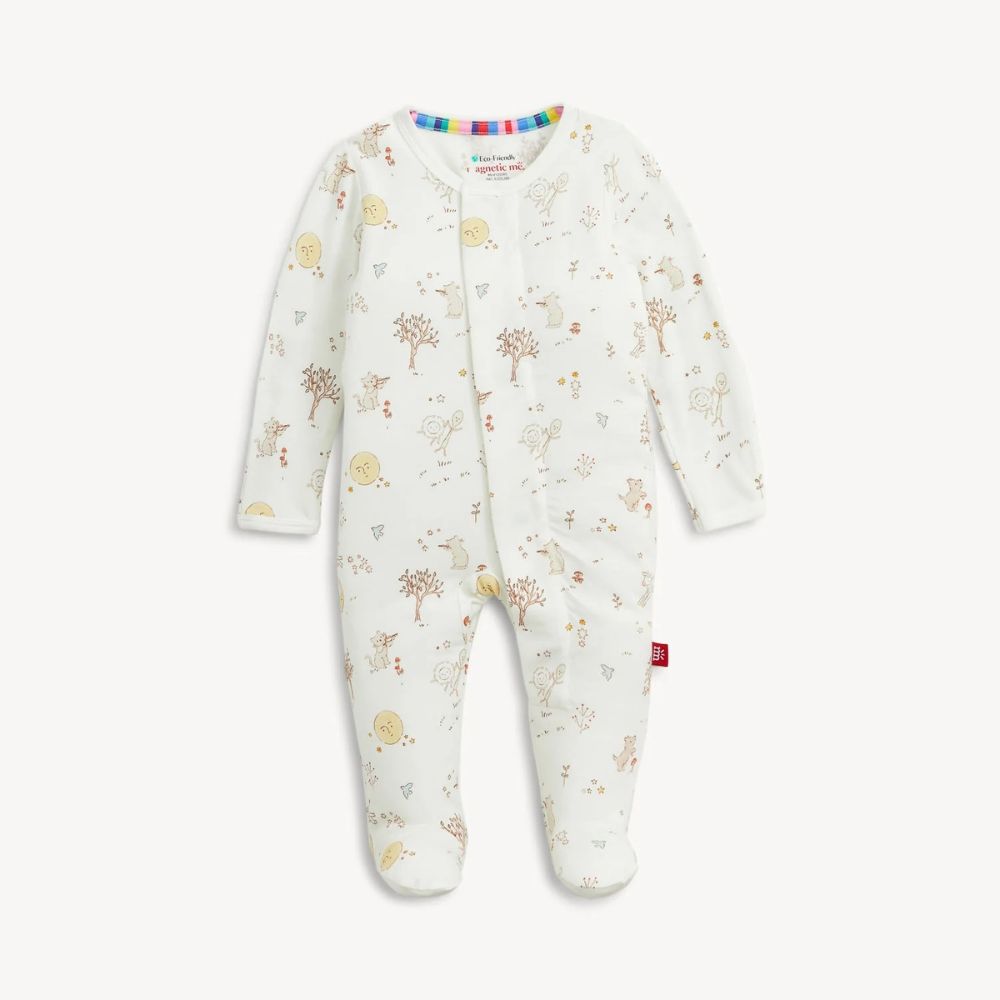 Magnetic Me Bedtime Rhymes modal footie with ruffle detailing