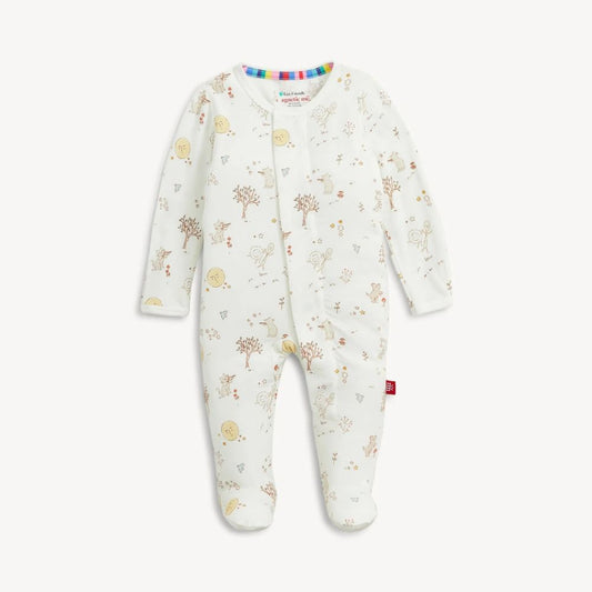 Magnetic Me Bedtime Rhymes modal footie with ruffle detailing