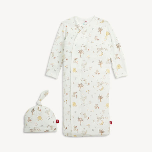 Magnetic Me Bedtime Rhymes modal gown and matching hat for newborns