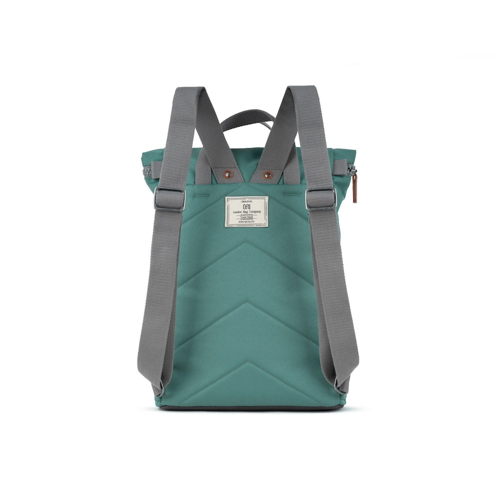 Finchley Medium Recycled Canvas Backpack in Sage by ORI London