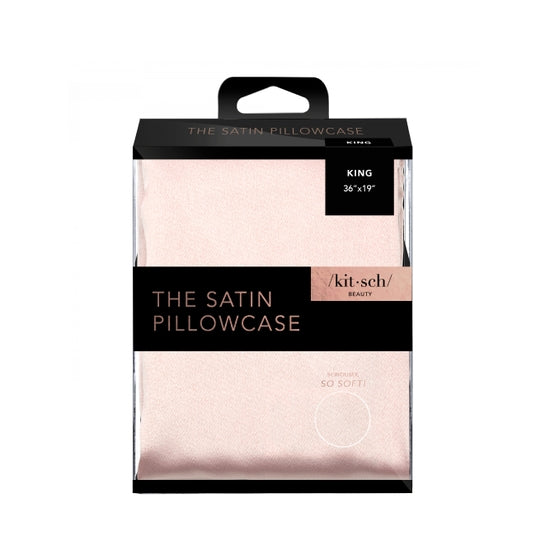 Blush Satin Pillowcase King by Kitsch