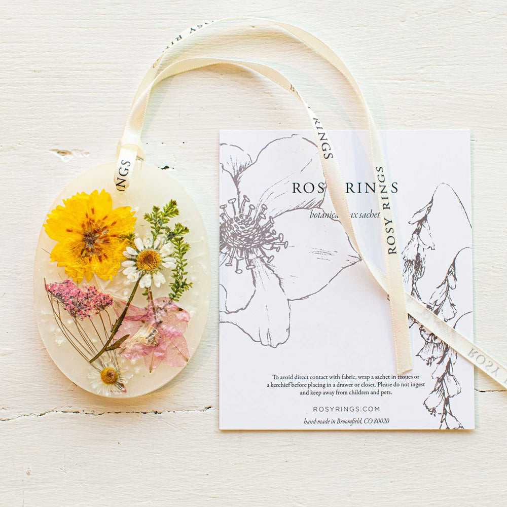 Lemon Blossom & Lychee Petite Botanical Sachet by Rosy Rings