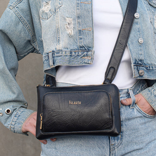 Liz Soto Handbags Jenni Crossbody in Black