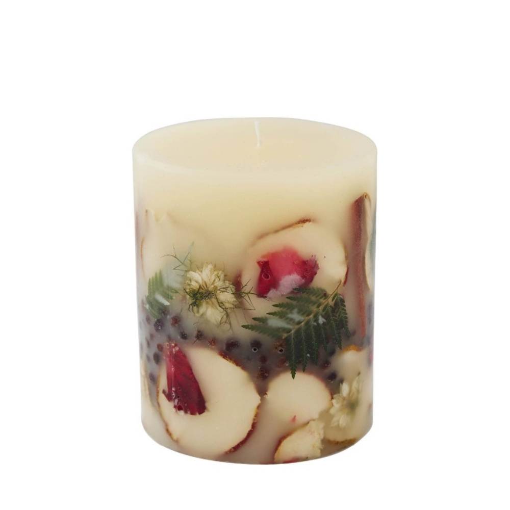 Spicy Apple Small Round Botanical Candle by Rosy rings