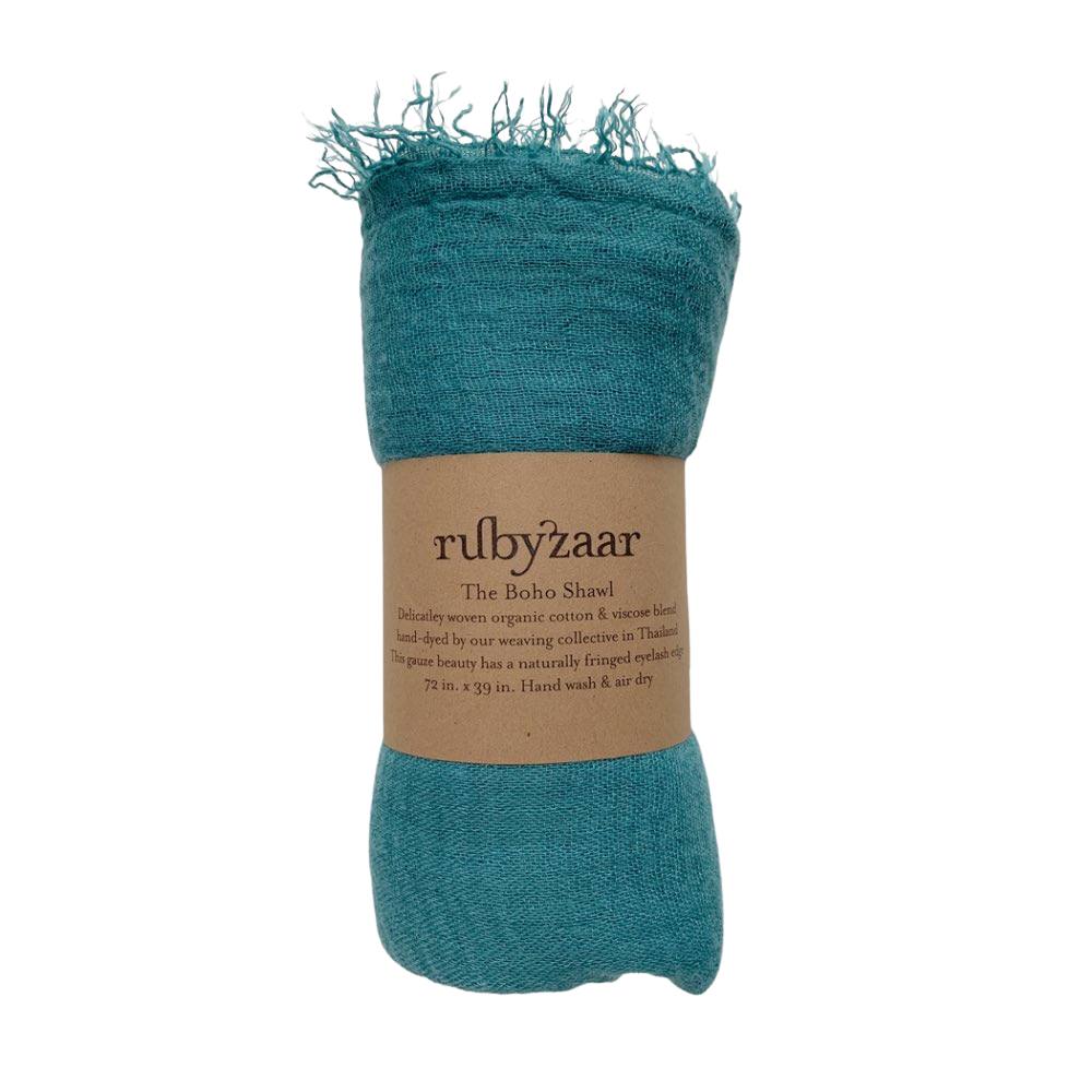 Rubyzaar - Boho Scarf - Turquoise - GRACEiousliving.com