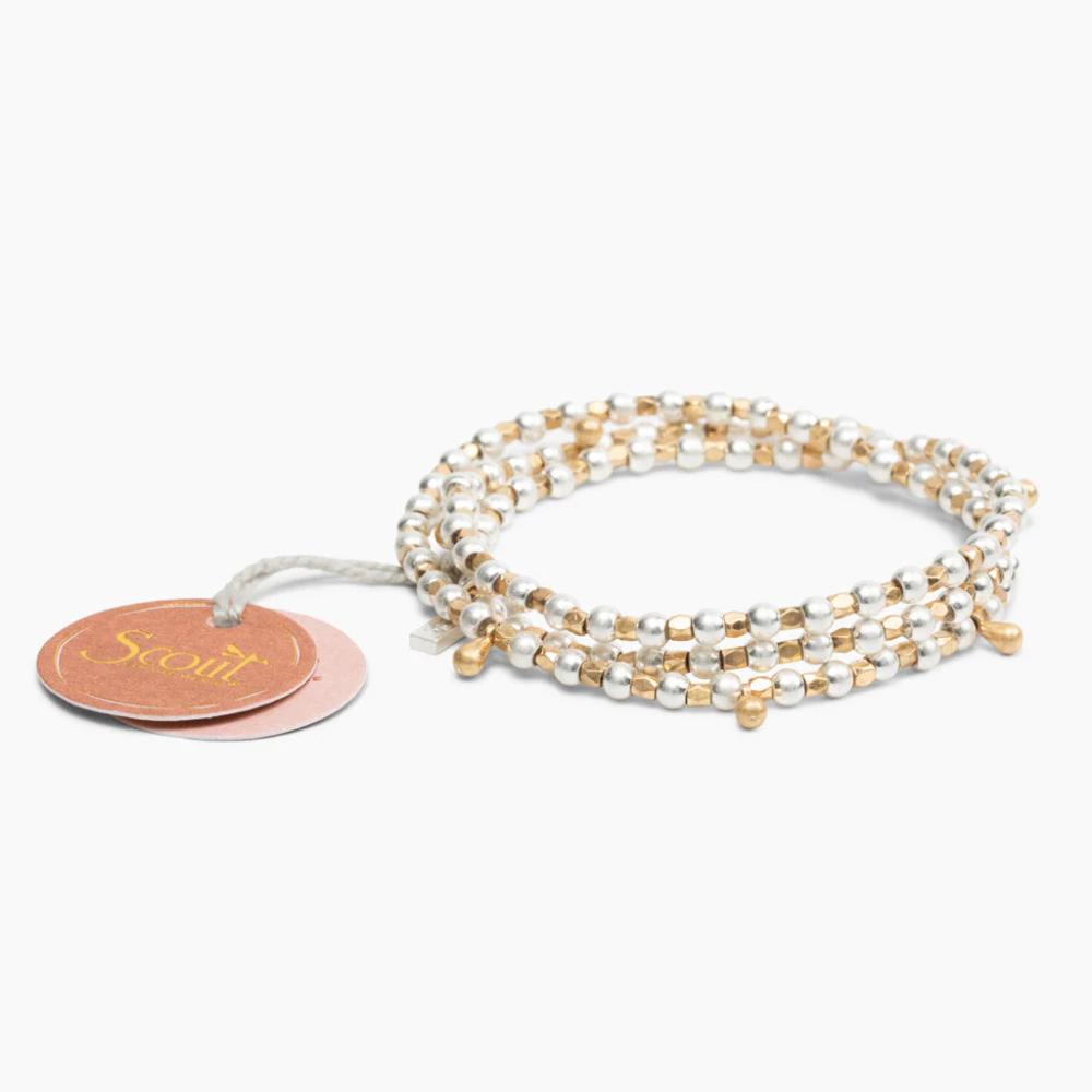 Scout Mixed Metal Teardrop Classic Wrap shown with Scout brand tag