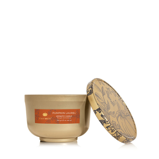 Pumpkin Laurel Poured Candle Tin by Thymes