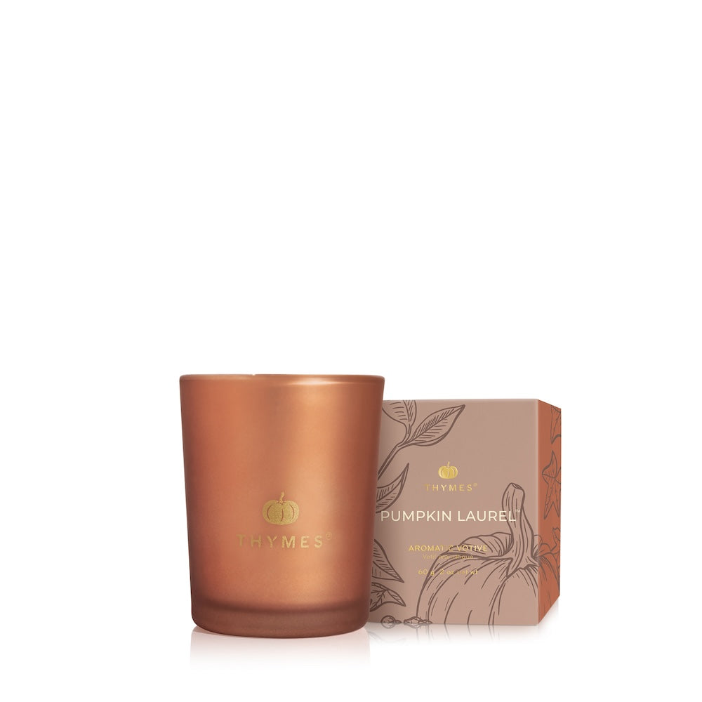 Pumpkin Laurel Votive Candle by Thymes
