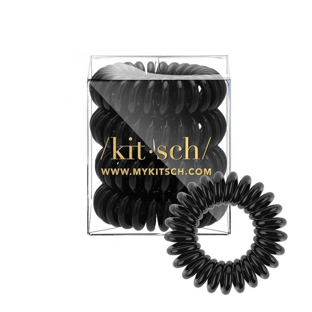 KITSCH - Black Hair Coils - Pack of 4 - GRACEiousliving.com