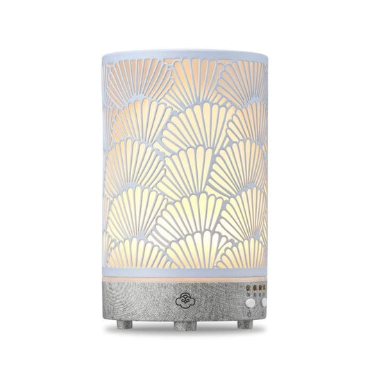 Shell Gray 90 Metal Ultrasonic Aroma Diffuser by Serene House - GRACEiousliving.com