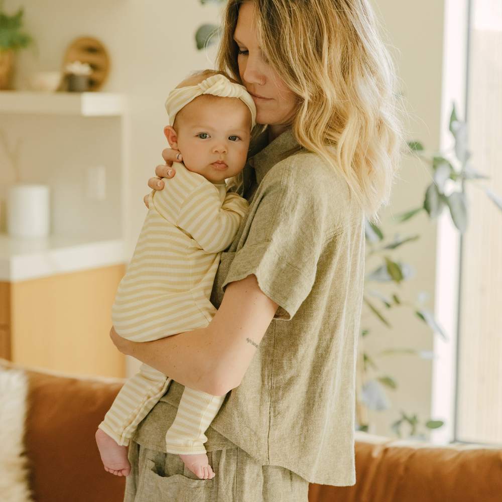 Quincy Mae Yellow Stripe Jumpsuit