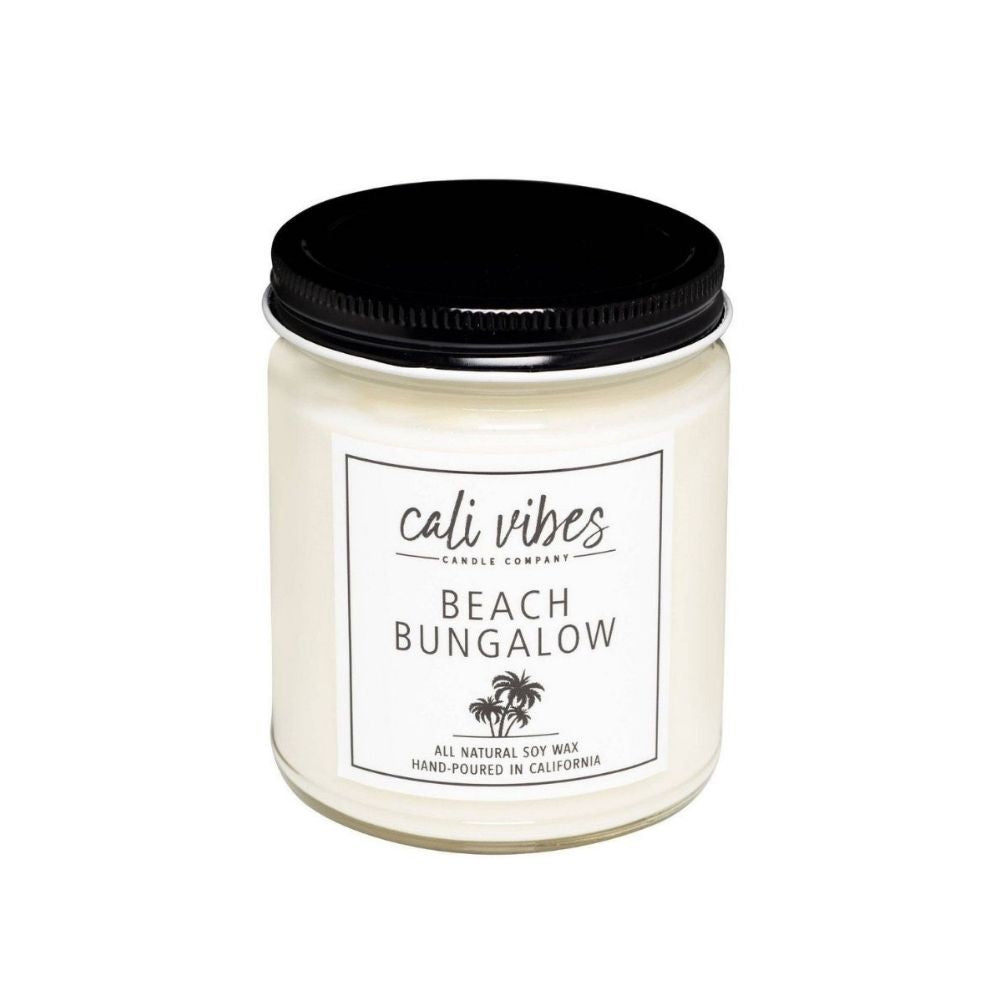 Cali Vibes Candle Company - 9 oz Beach Bungalow - Natural Soy Wax Candle - GRACEiousliving.com
