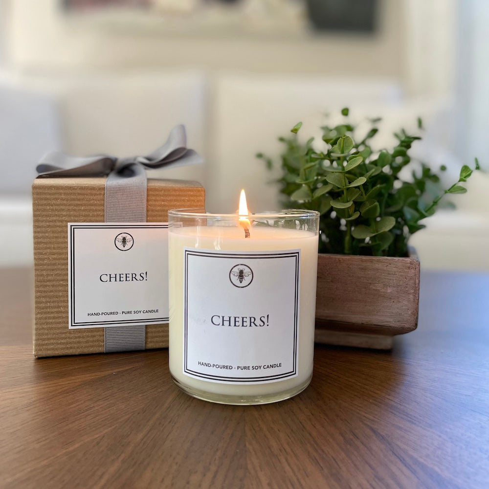 CHEERS! 11 oz. Soy Wax Jar Candle - GRACEiousliving.com