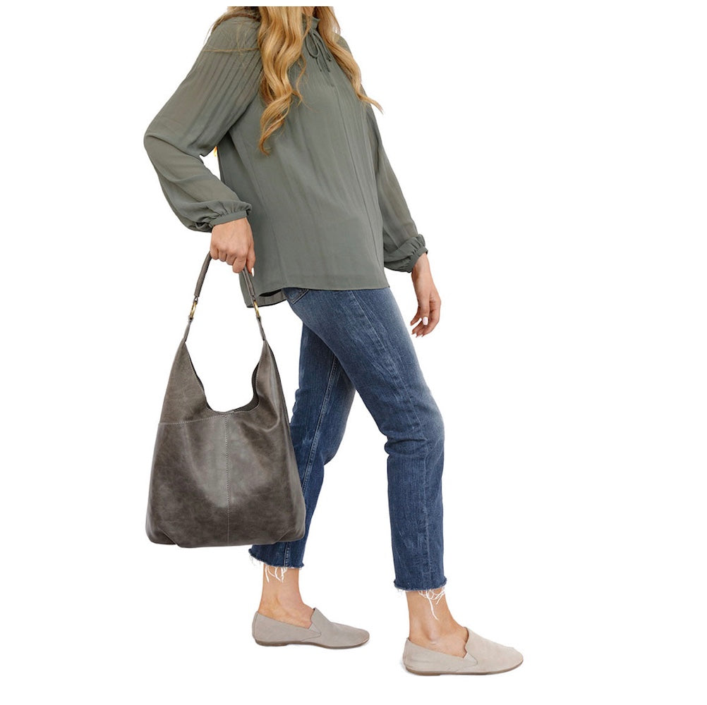 Joy Susan® Dani Vintage Hobo Bag with Faux Suede Trim - GRACEiousliving.com