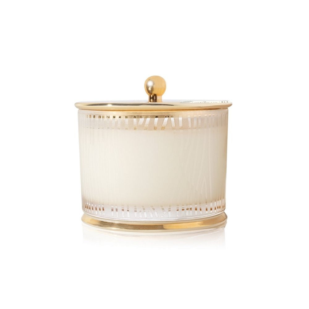 Frasier Fir by Thymes® Frosted Wood Grain Candle - GRACEiousliving.com