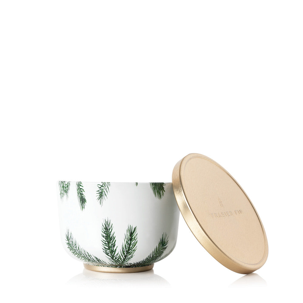 Frasier Fir by Thymes® Gold Lid Candle Tin - GRACEiousliving.com